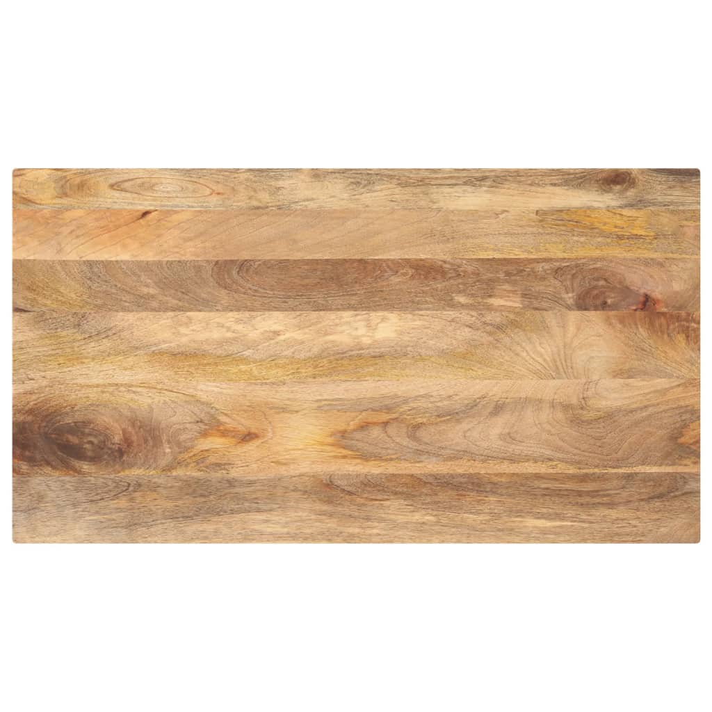 Piano per Tavolo 100x70x3,8cm Rettangolare Legno Massello Mango