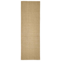 Tappetino tiragraffi in sisal per gatti 80 x 250 cm marrone chiaro 02_0045557