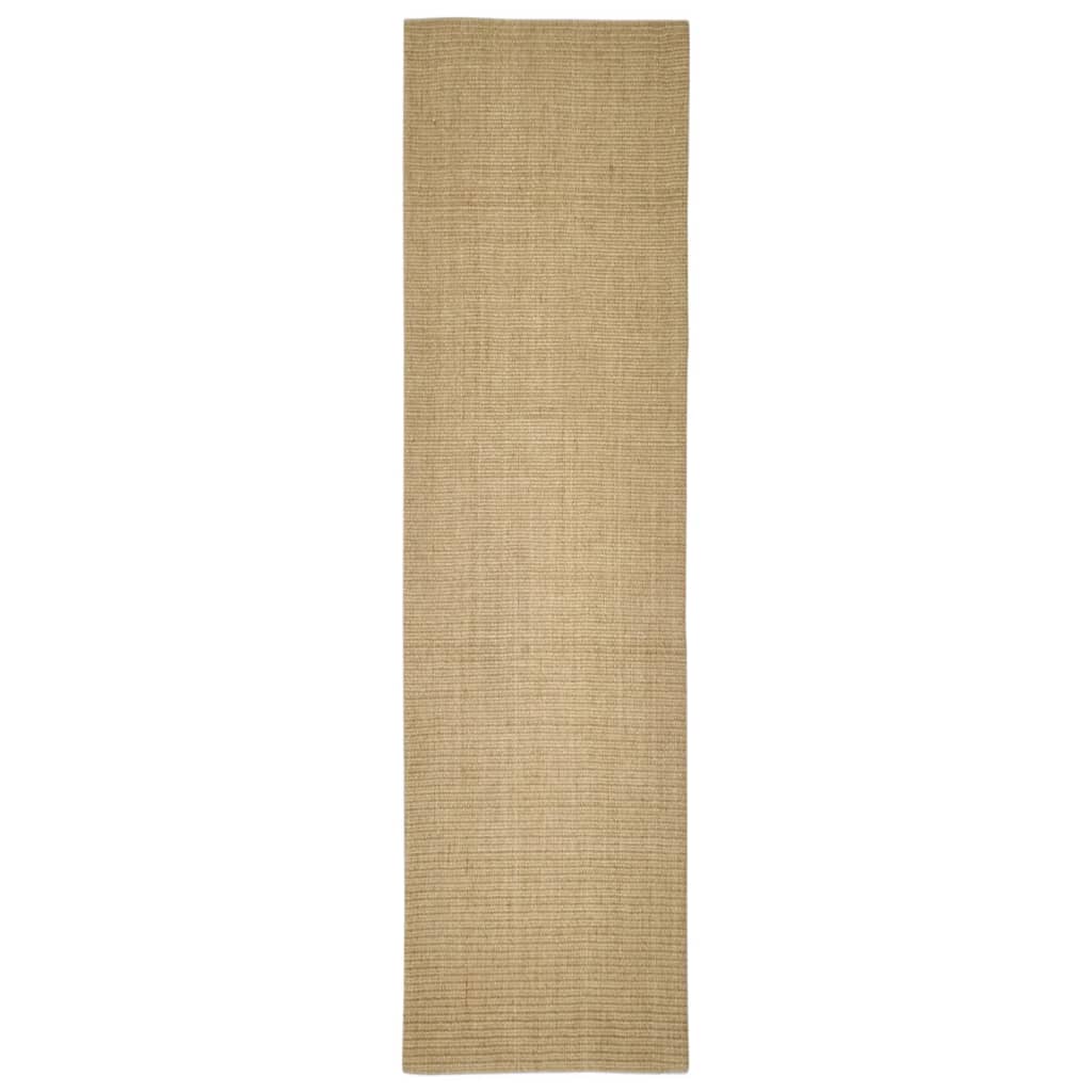 Tappetino tiragraffi in sisal per gatti 80 x 300 cm marrone chiaro 02_0045560