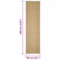 Tappeto in Sisal per Tiragraffi 80x300 cm 3203419
