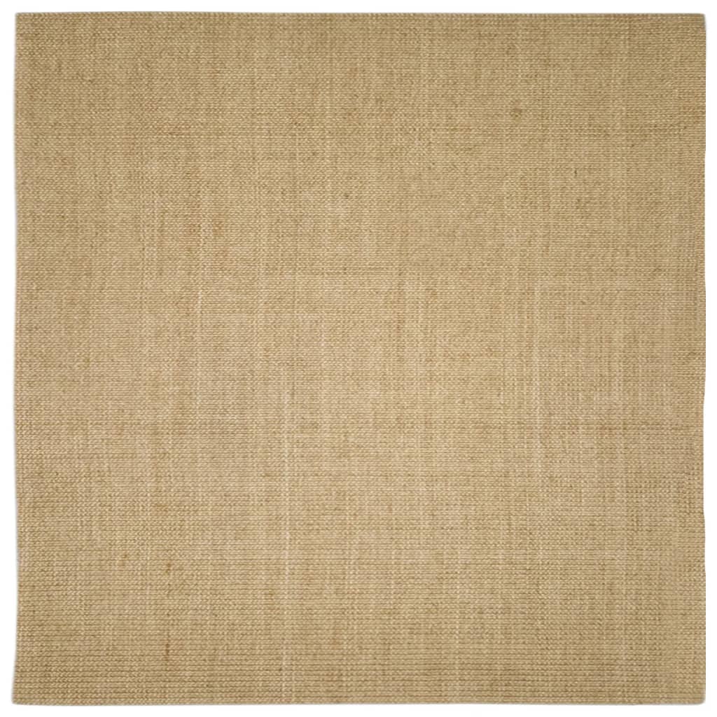 Tappetino tiragraffi in sisal per gatti 100 x 100 cm marrone chiaro 02_0045535