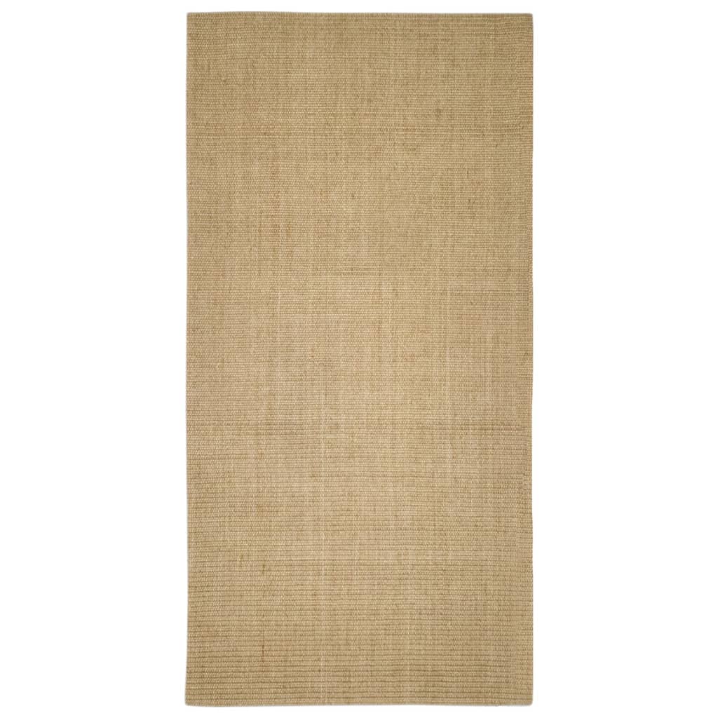 Tappetino tiragraffi in sisal per gatti 100 x 200 cm marrone chiaro 02_0045537