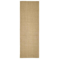 Tappetino tiragraffi in sisal per gatti 100 x 300 cm marrone chiaro 02_0045539