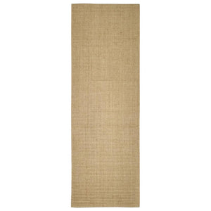 Tappetino tiragraffi in sisal per gatti 100 x 300 cm marrone chiaro 02_0045539
