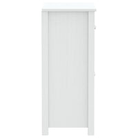 Mobile da Bagno BERG Bianco 69,5x34x80cm Legno Massello di Pino 358542