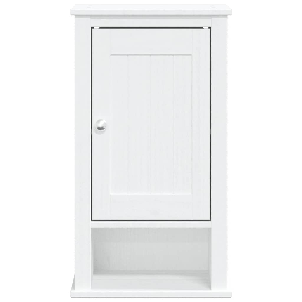Mobile da Bagno a Muro BERG Bianco 40x27x71,5 cm Massello Pino 358548