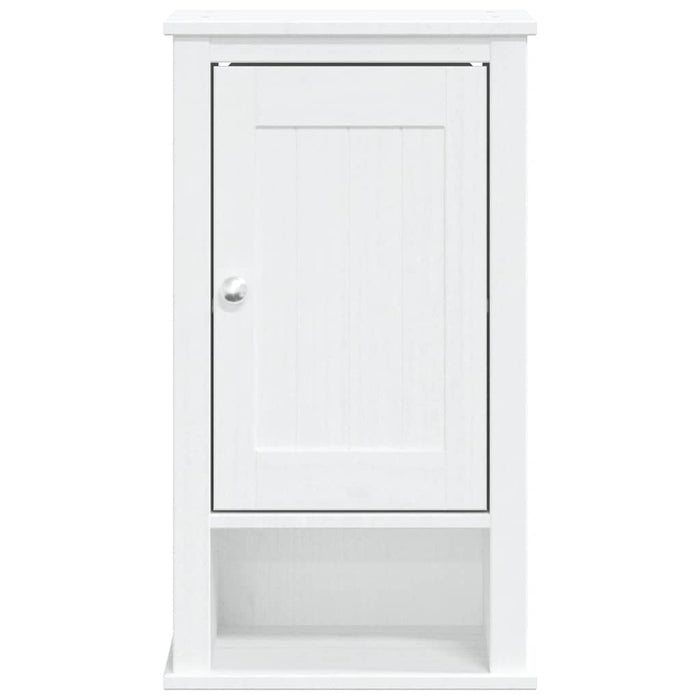 Mobile da Bagno a Muro BERG Bianco 40x27x71,5 cm Massello Pino 358548