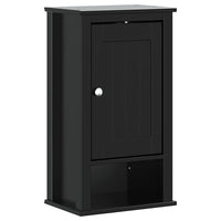 Mobile da Bagno a Muro BERG Nero 40x27x71,5 cm Massello Pinocod mxl 83809