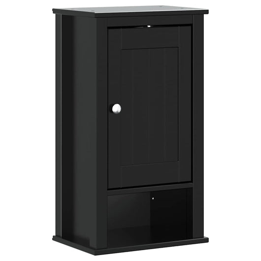 Mobile da Bagno a Muro BERG Nero 40x27x71,5 cm Massello Pinocod mxl 83809