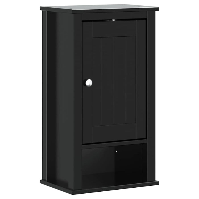Mobile da Bagno a Muro BERG Nero 40x27x71,5 cm Massello Pinocod mxl 83809