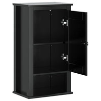 Mobile da Bagno a Muro BERG Nero 40x27x71,5 cm Massello Pino 358549
