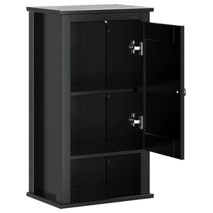 Mobile da Bagno a Muro BERG Nero 40x27x71,5 cm Massello Pino 358549