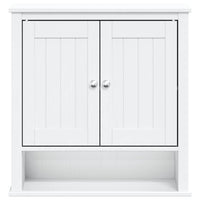 Mobile Bagno a Muro BERG Bianco 69,5x27x71,5cm Legno Massello 358550