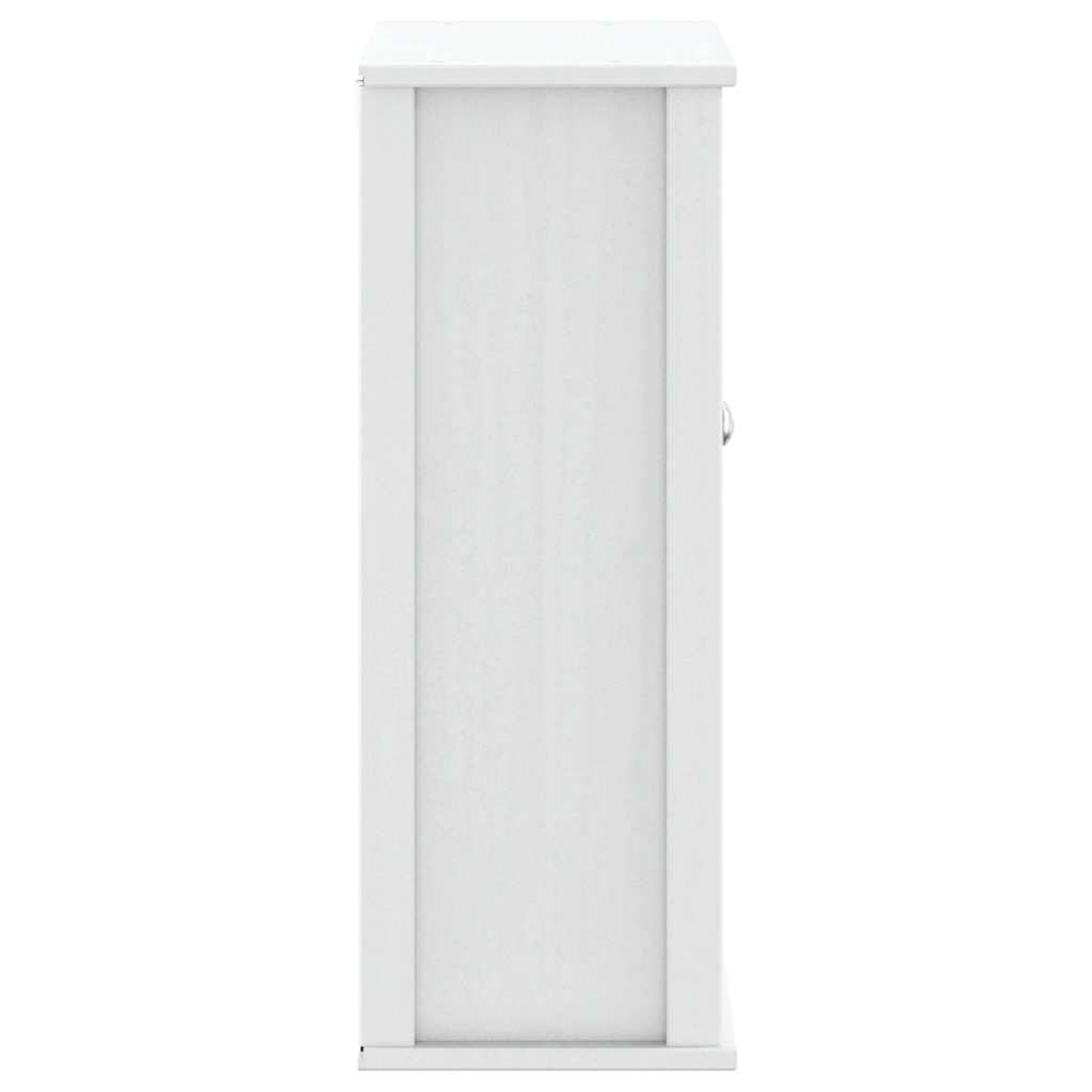 Mobile Bagno a Muro BERG Bianco 69,5x27x71,5cm Legno Massello 358550