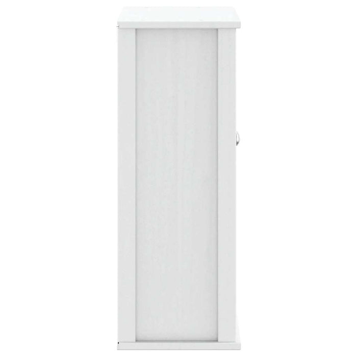 Mobile Bagno a Muro BERG Bianco 69,5x27x71,5cm Legno Massello 358550