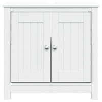 Mobile Lavabo da Bagno-Armadietto da bagno BERG Bianco 60x34x59 cm Massello Pino