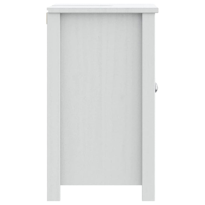 Mobile Lavabo da Bagno-Armadietto da bagno BERG Bianco 60x34x59 cm Massello Pino