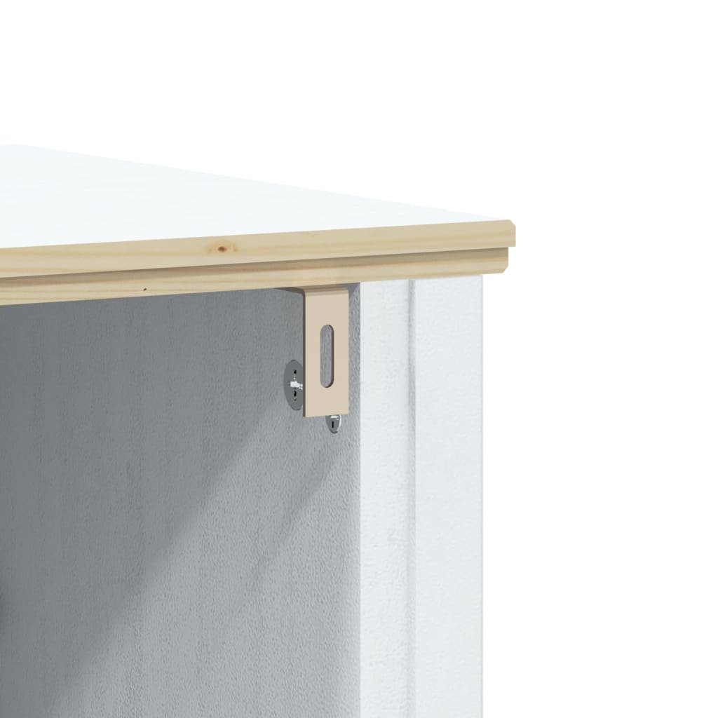 Mobile Lavabo da Bagno-Armadietto da bagno BERG Bianco 60x34x59 cm Massello Pino