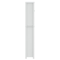 Portaoggetti Sopra WC BERG Bianco 60x27x164,5 cm Legno Massello 358554