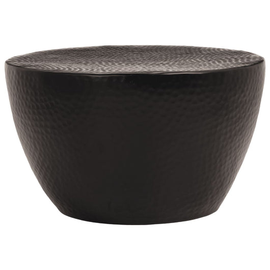 Tavolino da Salotto-Tavolino da soggiorno-Tavolo in Alluminio Martellato ? 50x30 cm Nero