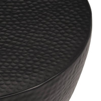 Tavolino da Salotto-Tavolino da soggiorno-Tavolo in Alluminio Martellato ? 50x30 cm Nero