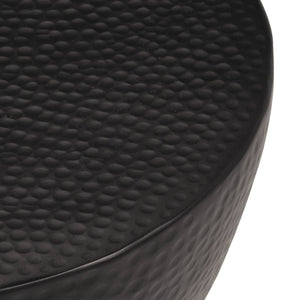 Tavolino da Salotto-Tavolino da soggiorno-Tavolo in Alluminio Martellato ? 50x30 cm Nero