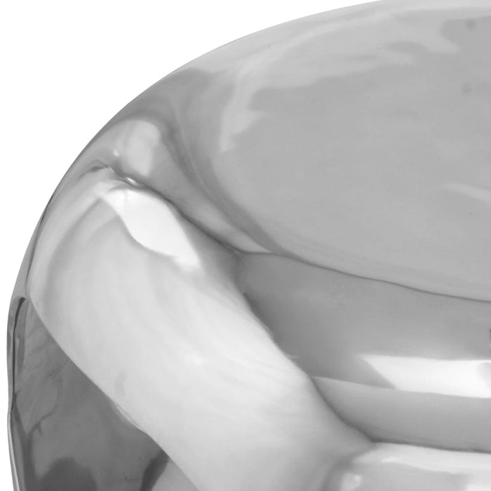 Tavolino da Salotto in Alluminio 50x50x30 cm Argento 359612