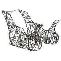 Decorazione Natalizia Renna e Slitta 160LED Bianco Caldo Rattan 372167