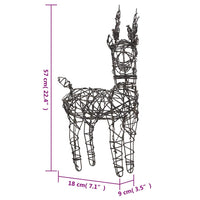 Decorazione Natalizia Renna e Slitta 160LED Bianco Caldo Rattan 372167