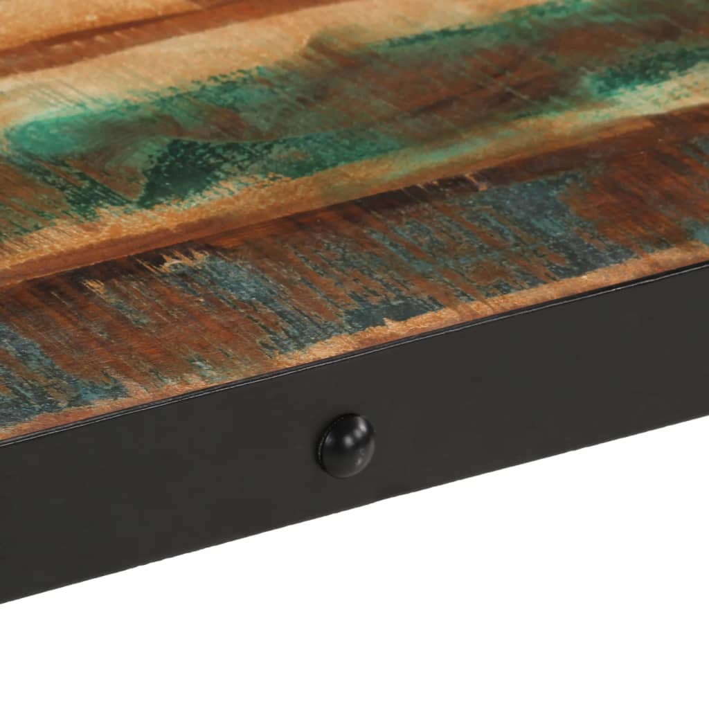 Tavolino Salotto con Ruote Legno Massello Recupero 100x55x26 cm 371684