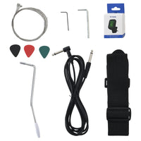 vidaXL Chitarra Elettrica Principianti Custodia Marrone Bianca 4/4 39"