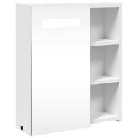 Armadietto Bagno con Specchio e LED Bianco 45x13x52 cm 357965