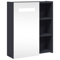 Armadietto Bagno con Specchio e LED-Mobile bagno con specchio Grigio Chiaro 45x13x52 cm