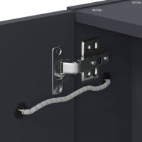 Armadietto Bagno con Specchio e LED Grigio Chiaro 45x13x52 cm 357966