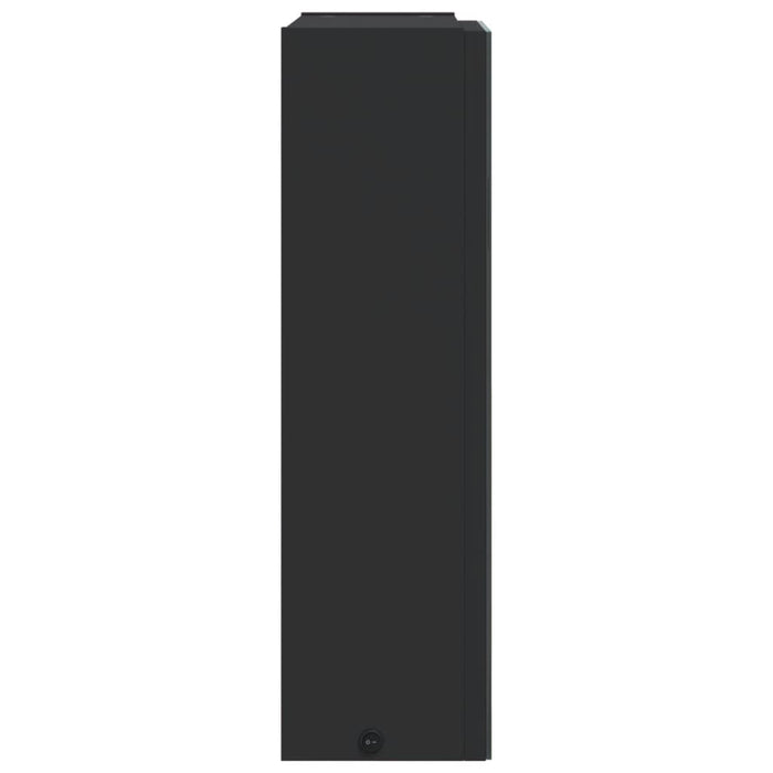 Armadietto Bagno con Specchio e LED Nero 45x13x52 cm 357967