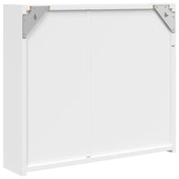 Armadietto Bagno con Specchio e LED-Mobile bagno con specchio Bianco 60x13x52 cm