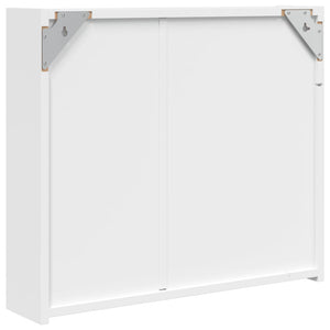 Armadietto Bagno con Specchio e LED Bianco 60x13x52 cm 357969