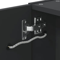 Armadietto Bagno con Specchio e LED Nero 60x13x52 cm 357971