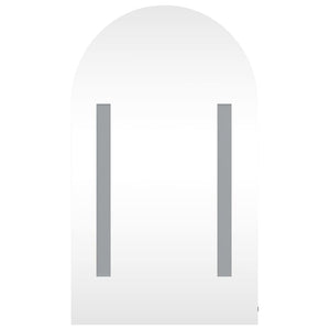 Armadietto Bagno con Specchio e LED ad Arco Bianco 42x13x70 cm 357973