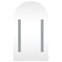 Armadietto Bagno con Specchio e LED ad Arco Bianco 42x13x70 cm