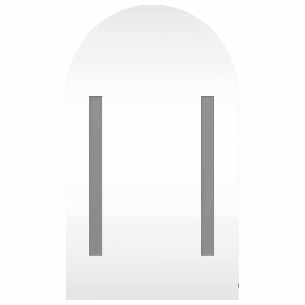 Armadietto Bagno con Specchio e LED ad Arco Nero 42x13x70 cm 357975