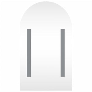 Armadietto Bagno con Specchio e LED ad Arco Rovere 42x13x70 cm 357976