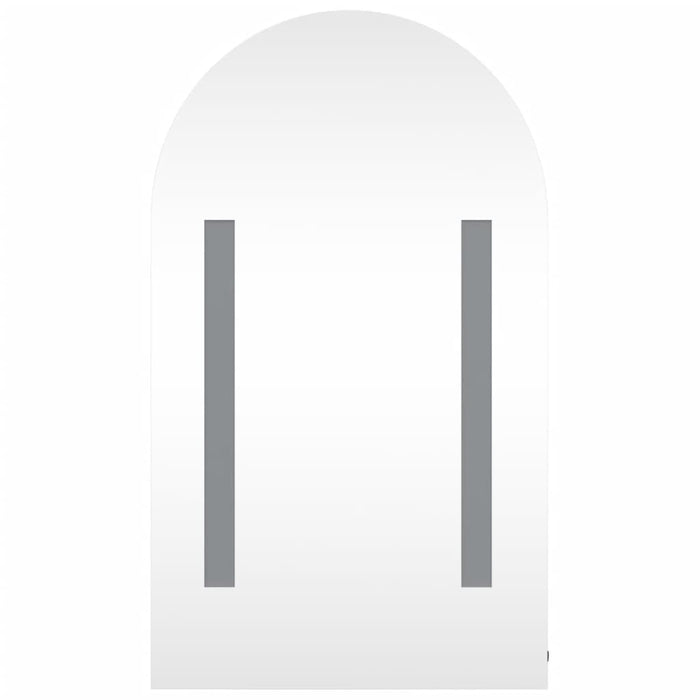 vidaXL Armadietto Bagno con Specchio e LED ad Arco Rovere 42x13x70 cm