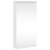 Armadietto Angolare con Specchio da Bagno-Mobiletto a specchio Bianco 30x24x60 cm