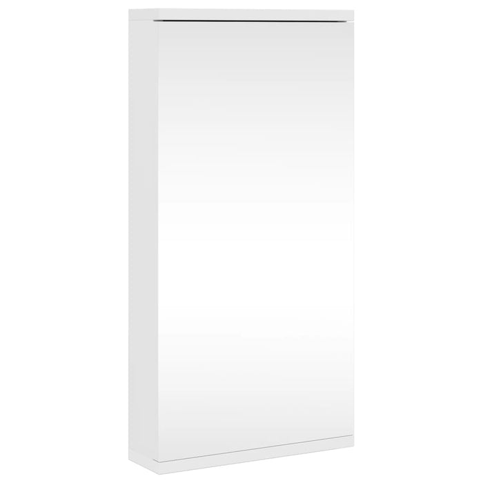 Armadietto Angolare con Specchio da Bagno-Mobiletto a specchio Bianco 30x24x60 cm