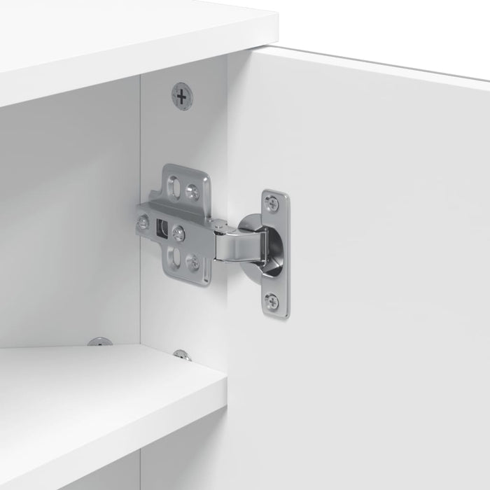 Armadietto Angolare con Specchio da Bagno-Mobiletto a specchio Bianco 30x24x60 cm