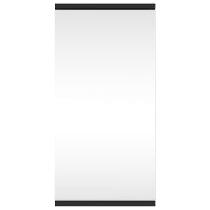 Armadietto Angolare con Specchio da Bagno-Mobile bagno con specchio Nero 30x24x60 cm