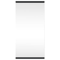 Armadietto Angolare con Specchio da Bagno Nero 30x24x60 cm