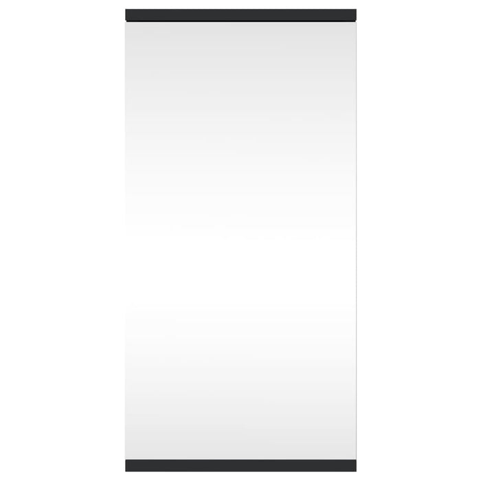 Armadietto Angolare con Specchio da Bagno Nero 30x24x60 cm