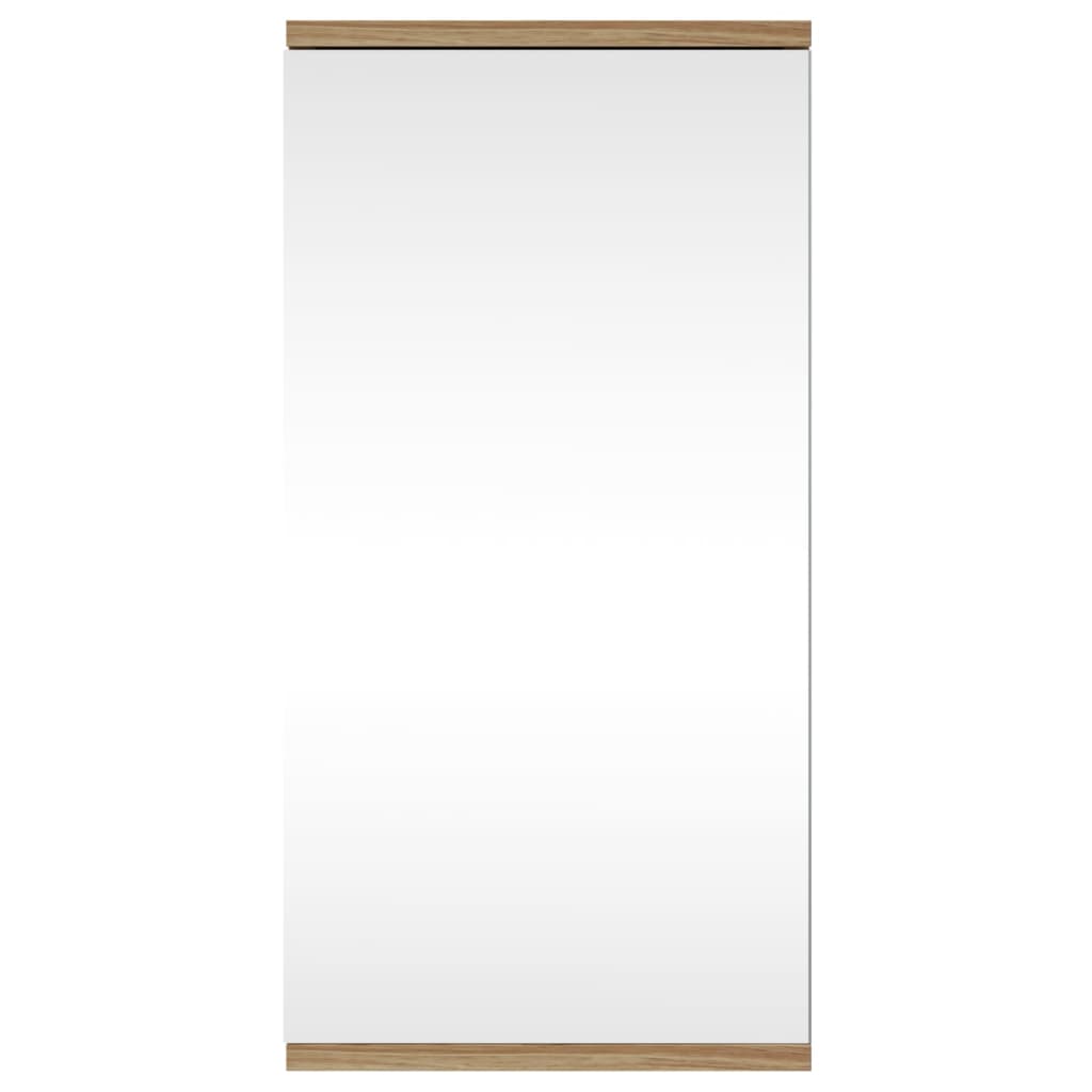 Armadietto Angolare con Specchio da Bagno-Mobile bagno con specchio Rovere 30x24x60 cm